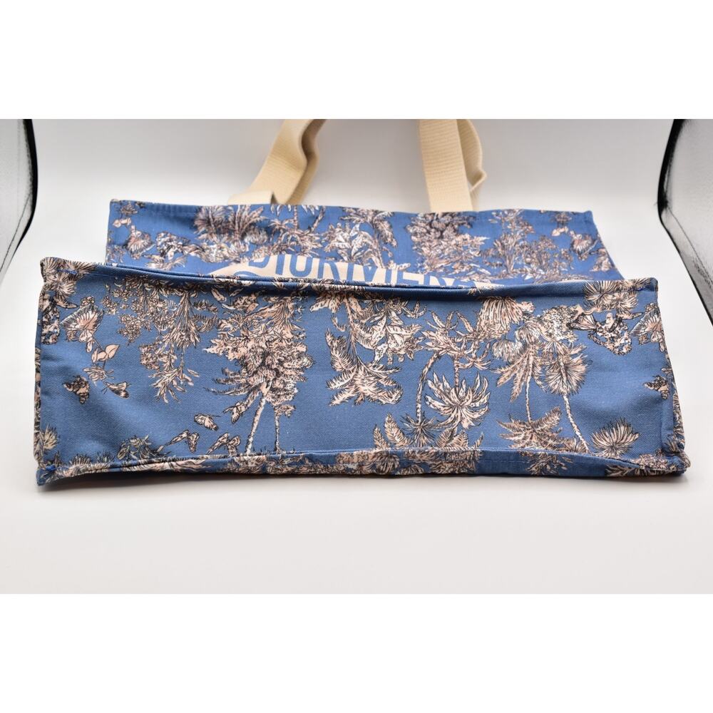 Dior Beauty Dioriviera Makeup Beach Tote Bag Large Blue Palm Tropical Travel GWP - Picture 8 of 12